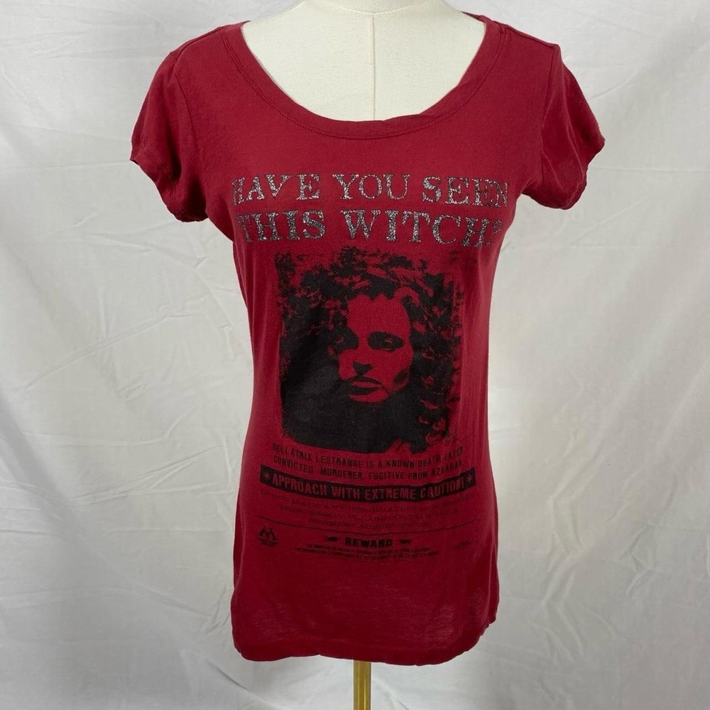 Harry potter universal studios red Bellatrix witch shirt size large Y2K
